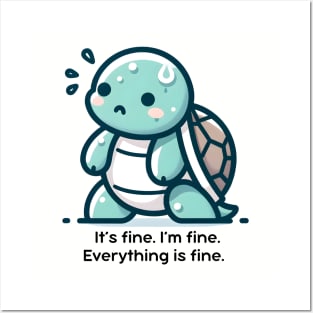 Sweaty Sprinter Turtle - Cute Workout Motivation Posters and Art